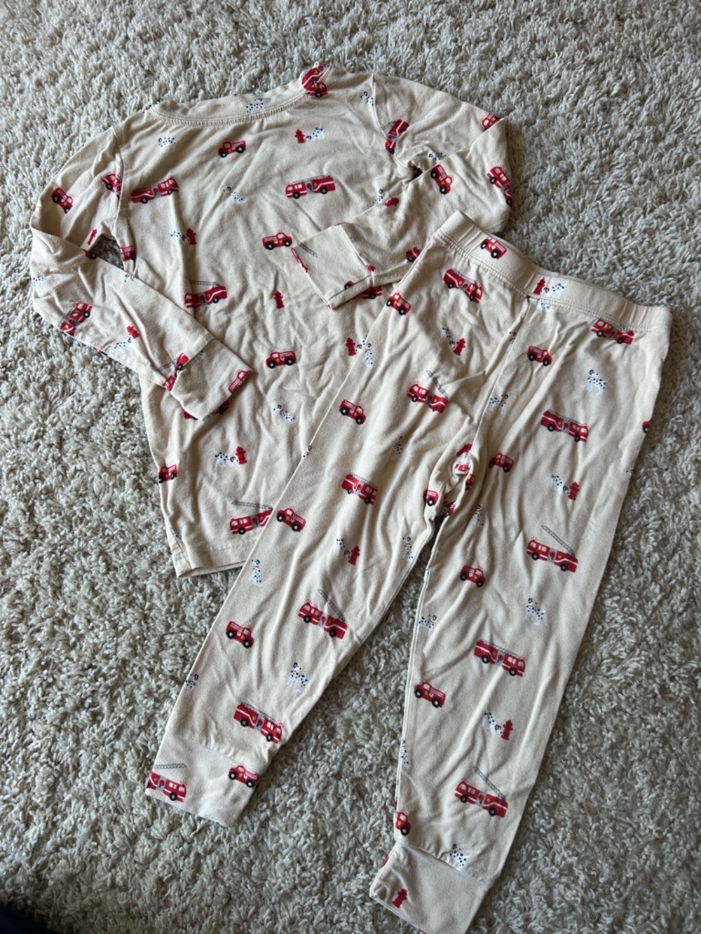 Brave Little Ones Fire Truck Long Sleeve PJs